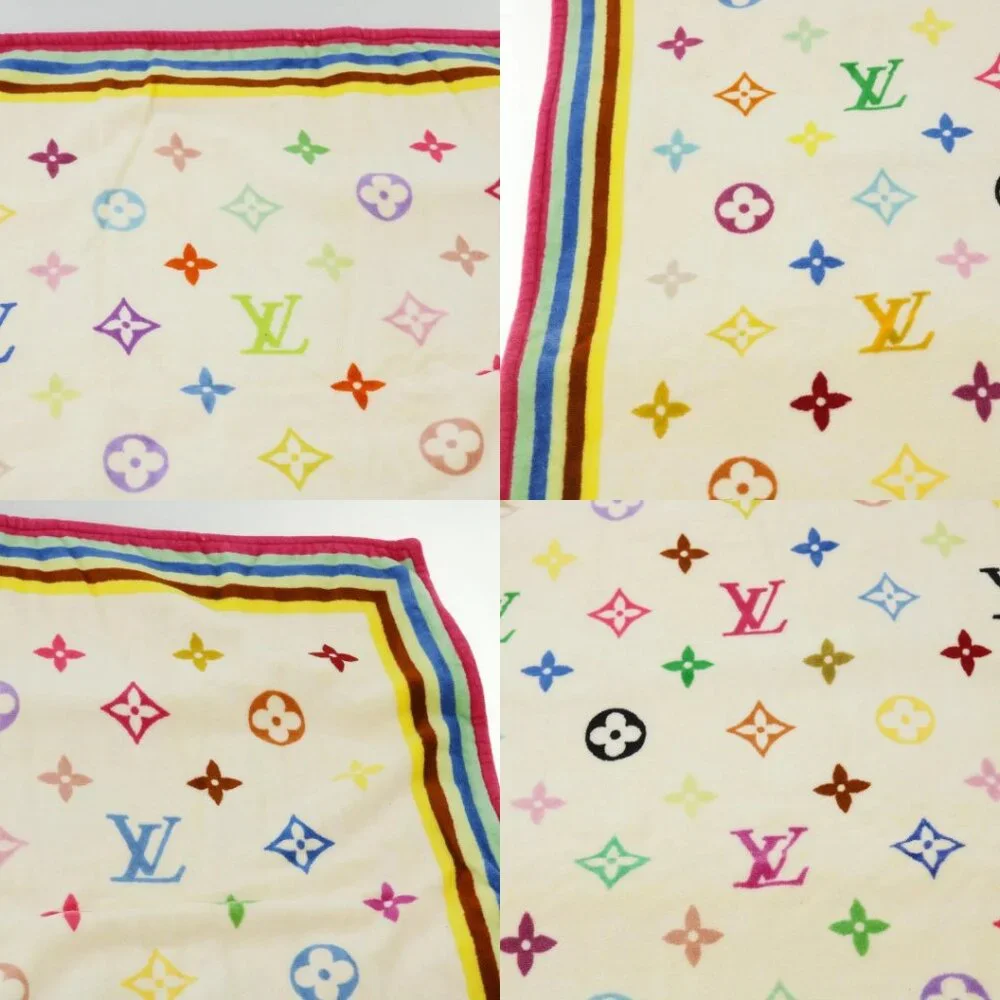 LOUIS VUITTON Monogram Multicolor Towel EDITION LIMITED 174 Cotton Auth 52532S
